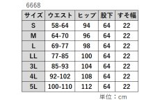 画像6: ★当社オリジナル★　6668　T/Rデニム調裏起毛ストレートパンツ　S-5L (6)